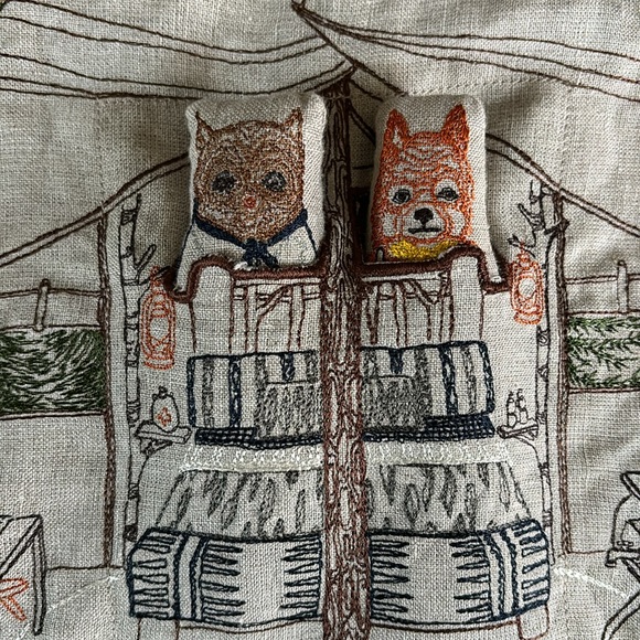 Coral & Tusk Pillow Camper Fox Owl - Picture 4 of 14